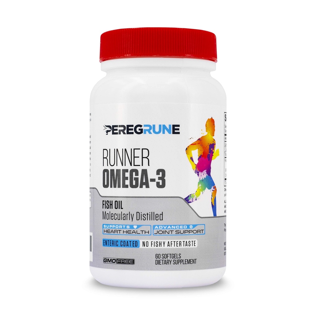 Runner Omega 3 Fish Oil | Helps Support Heart & Joint Health for Running with Omega- EPA & DHA | 1400 mg, 1 Month Capsules for Men and Women | Triple Strength Nutritional Sport Supplement