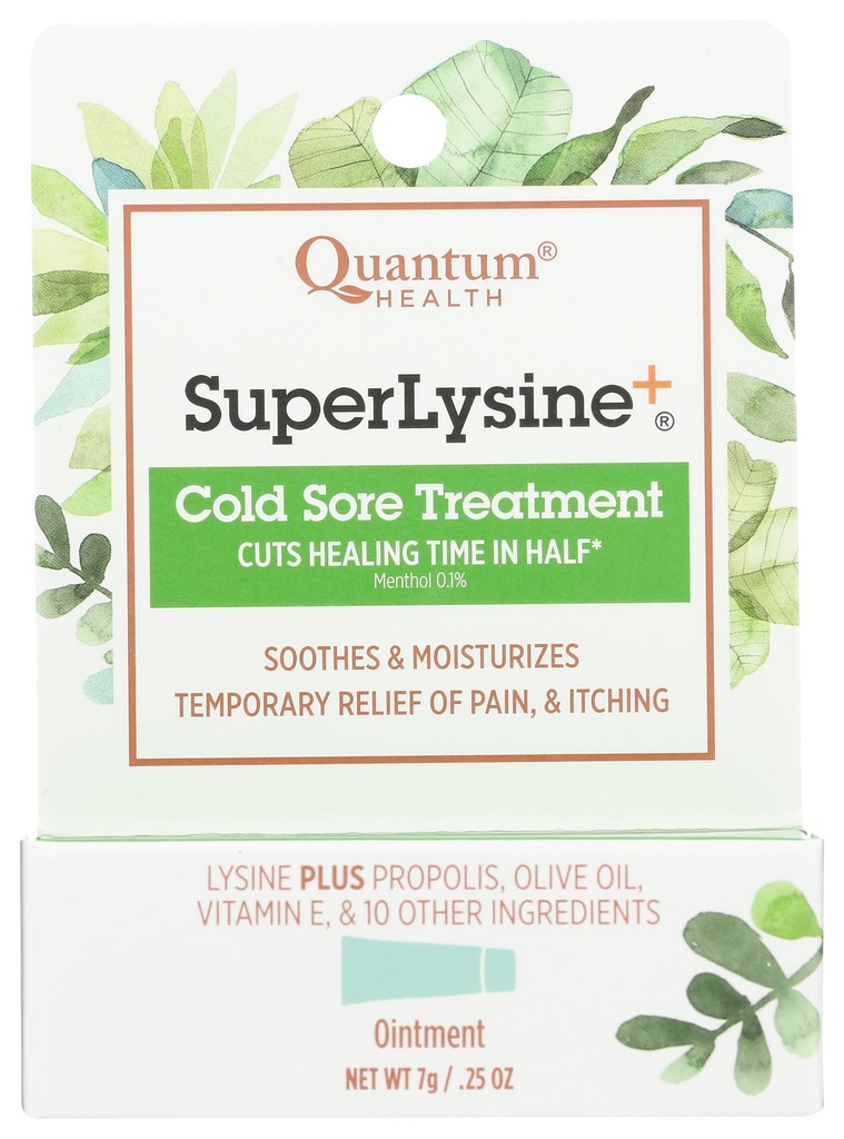 量子超Lysine + 冷酸治疗 Ointment → Relieves pain, Burning, and Iching → Cuts 治愈时间在半|0.25 Ounce