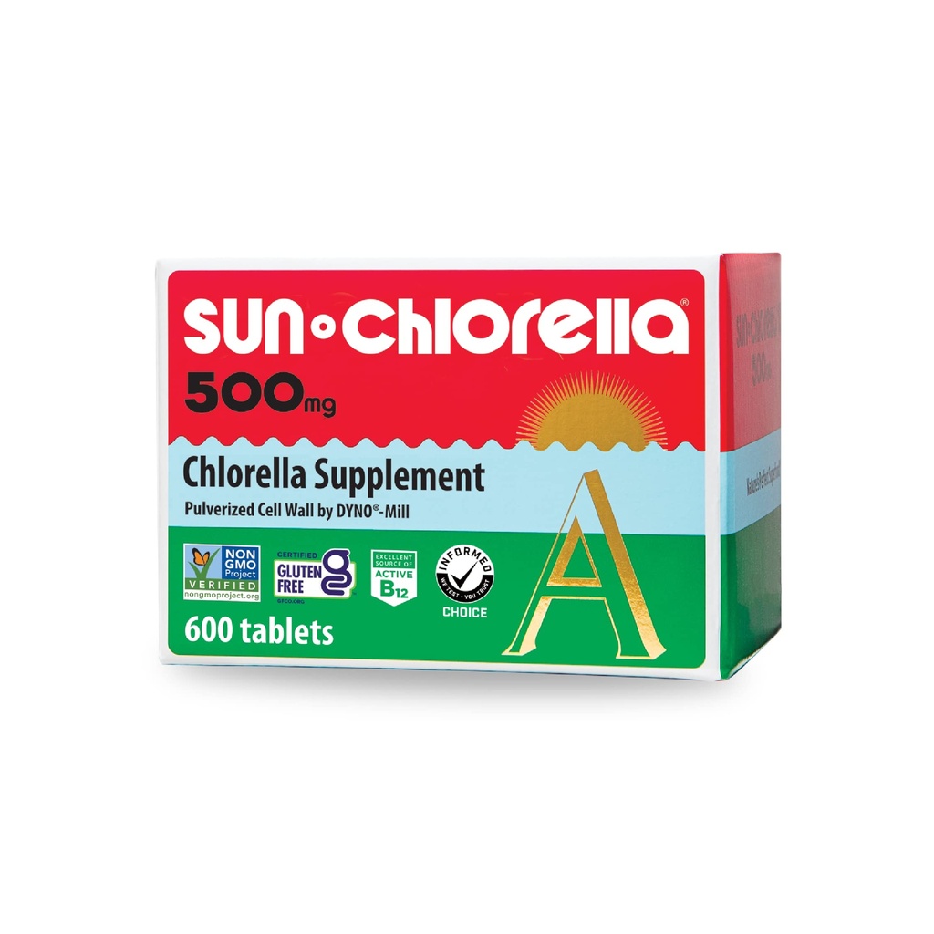 Sun Chlorella A 片剂 - 500 毫克 - 600 片剂