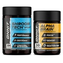 ONNIT Alpha Brain Bundle - 诺诺氏大脑补充剂(30个计数),用于聚焦、集中和记忆 + Shroom Tech Sport 用于运动、能量和心血管性能(84个计数)
