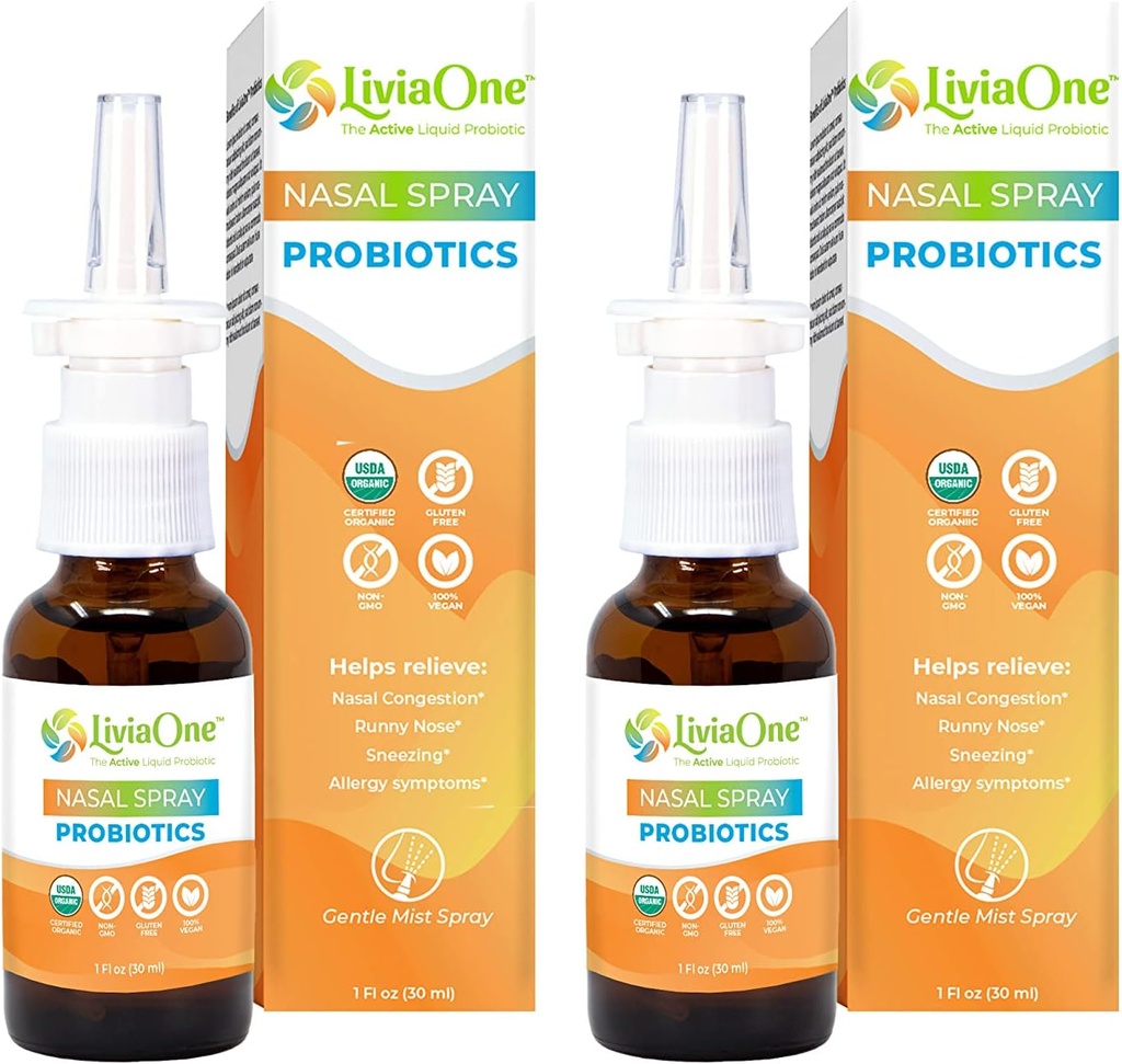 Livia One Nasal Spray,全自然植物的亲生性辛努斯 Snus Spray 1 Fl Oz (Pack of 2)