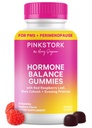 Pink Stork Hormone Calance Gummys for Women – PMS, Menopause & 雌激素支持 – Mood, Bloating, Hot Flashes & Energy – Red Raspberry Leaf, Black Cohosh, Primrose – 60 Vegan Gummys 红莓树叶,黑莓树叶,Primrose – 60 Vegan Gummys