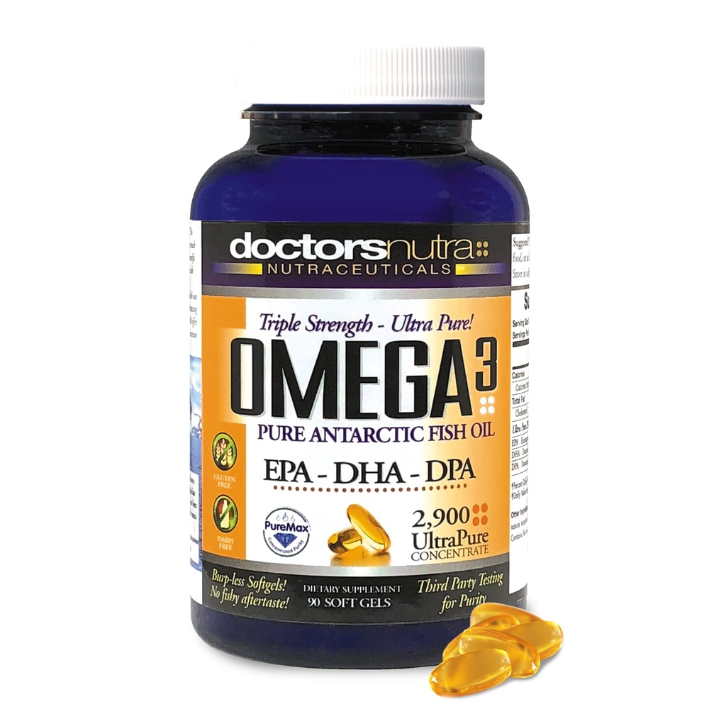 Omega 3 DPA 鱼油 2,900毫克 三重强度超纯焦,EPA-DPA-DHA,SoftGels - 30种服务
