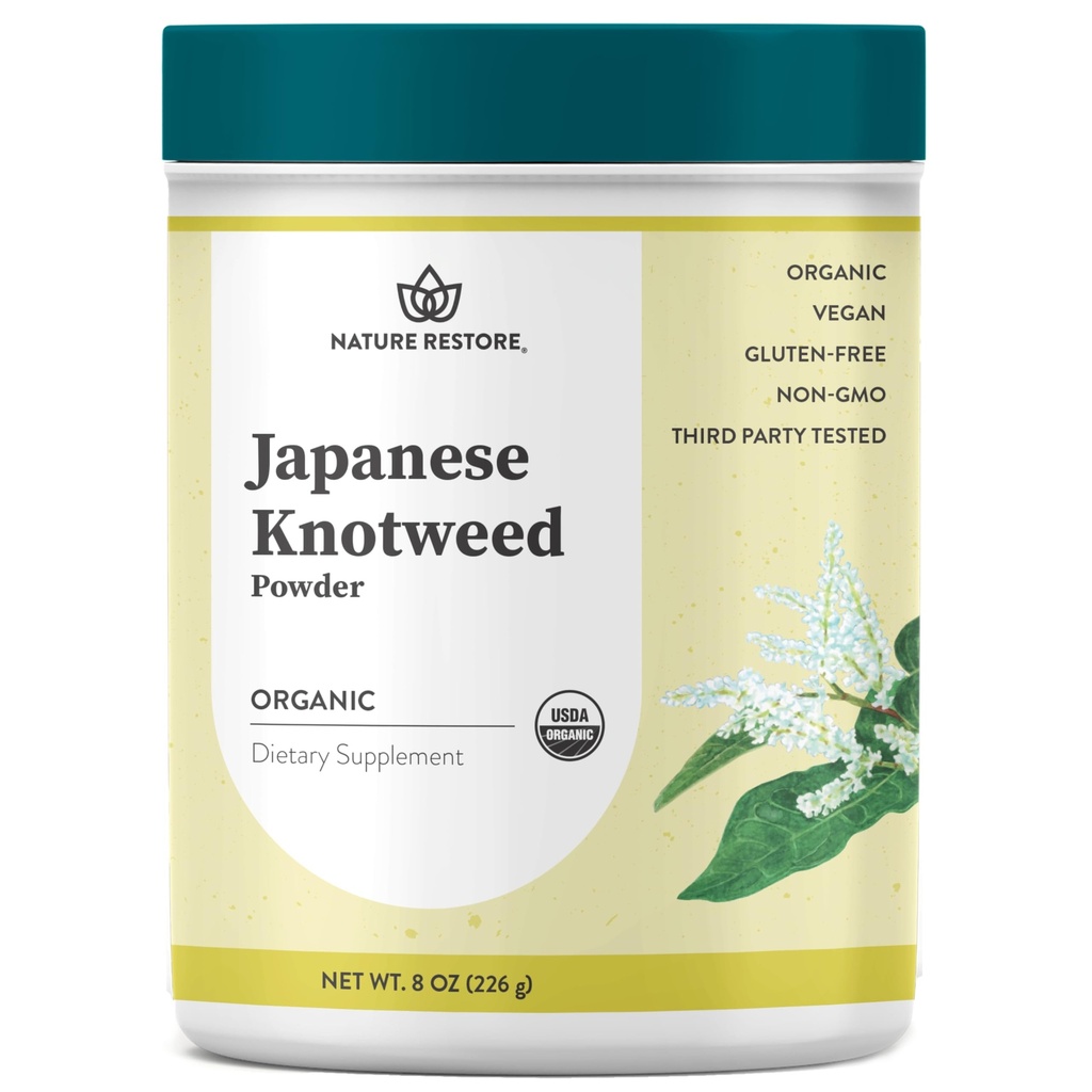 自然还原日本 Knotweed 粉末, 8 Ounce, 天然跨resveratrol, 非转基因生物, Gluten Free, 又称 Polygonum Cuspidatum
