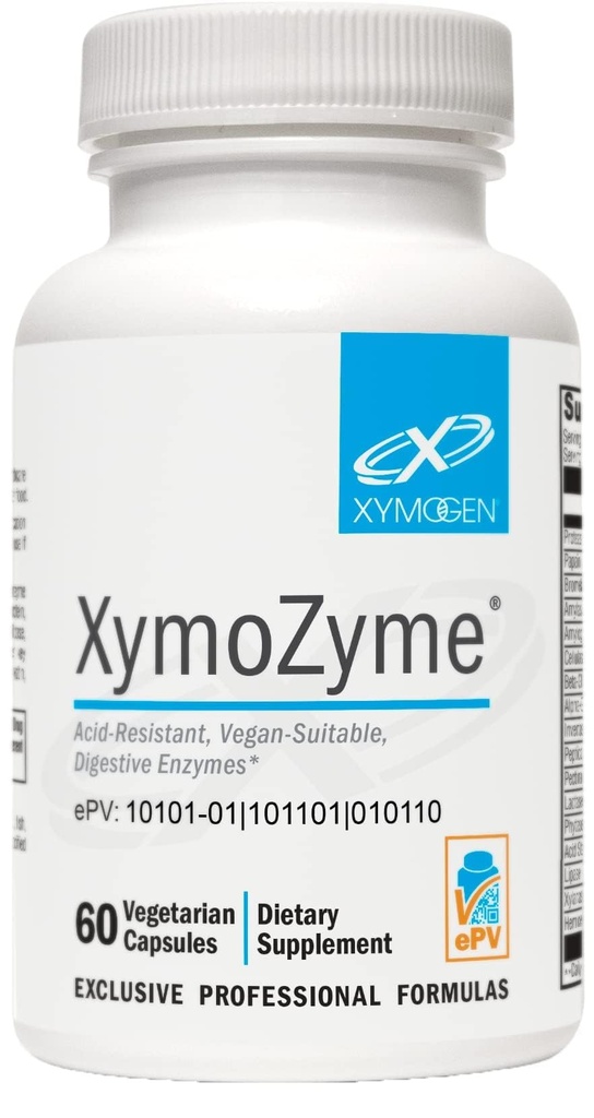XYMOGEN XymoZyme -- -- 孕育和溴化的妇女和男子的消化酶 -- -- 酸阻力、Vegan消化酶促进古特健康与布洛特减肥(60 Capsules)