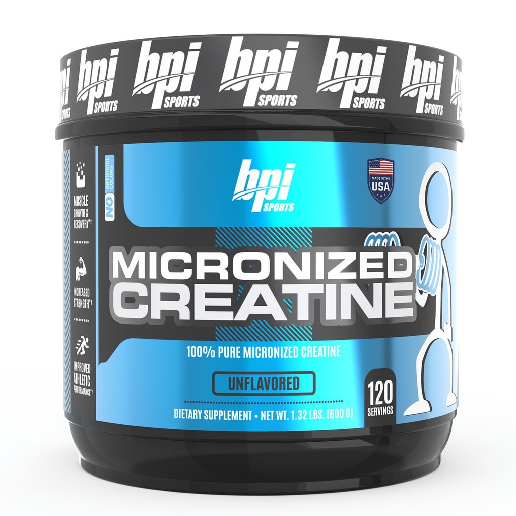 BPI 体育 微粒化 克蕾婷 - 增强力量 - 减少法蒂格 - 利安肌肉建筑 - 100% 纯克蕾婷 - 更好的吸收 - 支持肌肉增长 - 不受欢迎 - 120 服务 - 21.16 Ounce