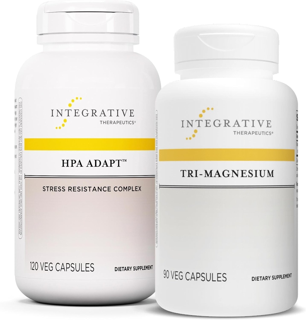 综合治疗包与三聚苯乙烯,90 Capsules & HPA 适应,120 Vegan Capsules - 支持心脏功能和骨质健康* - 支持与Ashwagandha的健康应激反应*