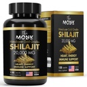 含有富尔维奇酸、胡米酸、85+矿物-黄金级加成的有机Shilajit-与Resin-能源、Stamina、脑支持-120 Capsules-在美国制造