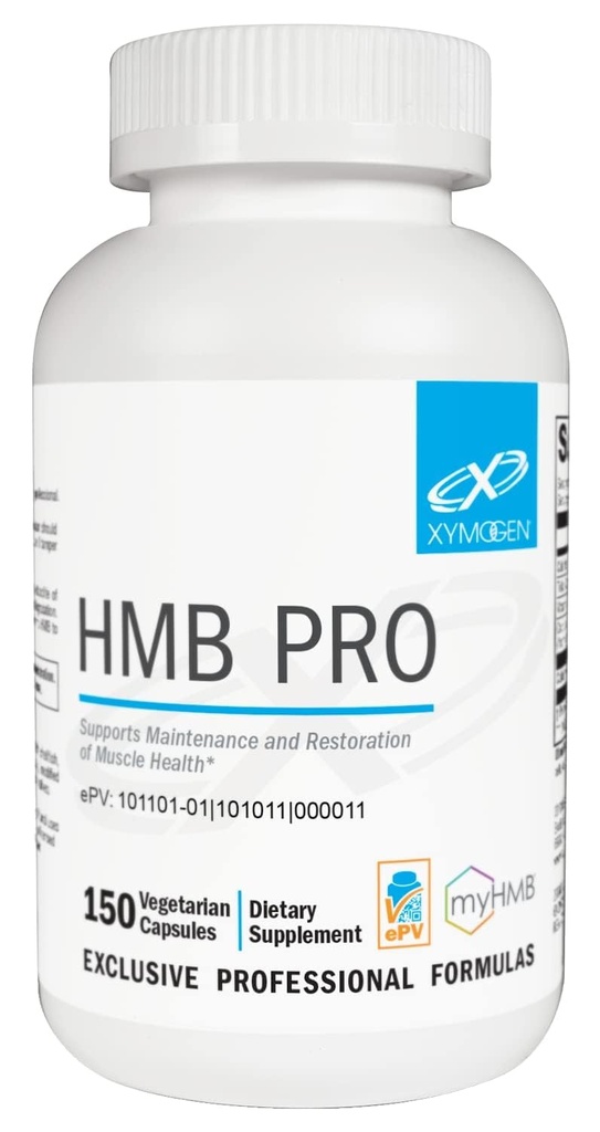 XYMOGEN HMB PRO - 肌肉恢复HMB补充剂 - 含维生素D3的钙补充剂 - Gluten Free, Vegan, Non GMO(150 Capsules)
