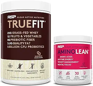 RSP 配有 TrueFit 蛋白粉(焦油2 LB)的氨基苯丙烯(Fruit Punch 30 services)