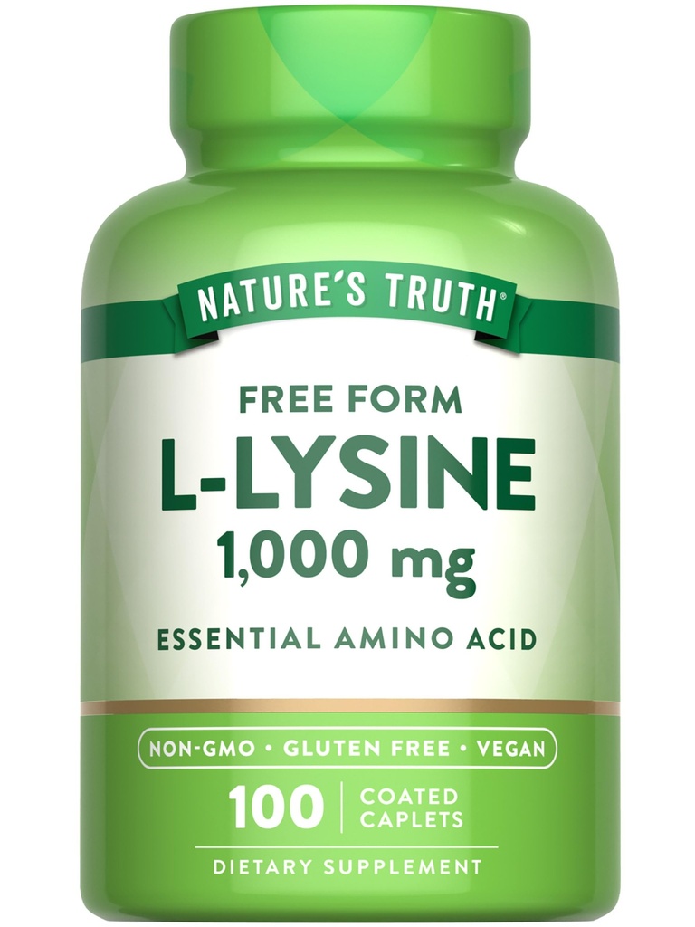 Nature's Truth L L Lysine 1000mg → 100 加合卡片 → 基本氨基酸 → Vegan, Non-GMO, & Gluten Free Supplement