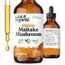 野生和有机 Maitake Mushroom Tincture - 免疫支持补充 - 液体 Maitake Mushroom 提取 - Vegan,糖和无酒精滴 - 4 fl oz