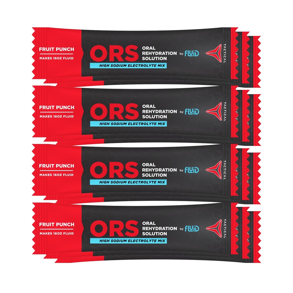 流体战术 -- -- ORS(Oral Rehydtation Solution),恢复更快,极端脱水电解液,12包(Fruit Punch)