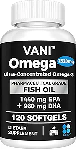 医药级Omega 3 鱼油,KD-PüR Premium German Fish Oil 2520mg,配有EPA & DHA-支持大脑、心脏和豁免(120软胶)
