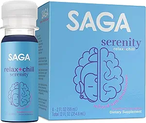 SAGA 宁静组织 与卡瓦,狮子的马恩和雷希 一起放轻松的镜头 快速动作蘑菇和适配剂 饮用镇静剂 压力救济和Mood支援 维冈,旅行大小 草莓瓜