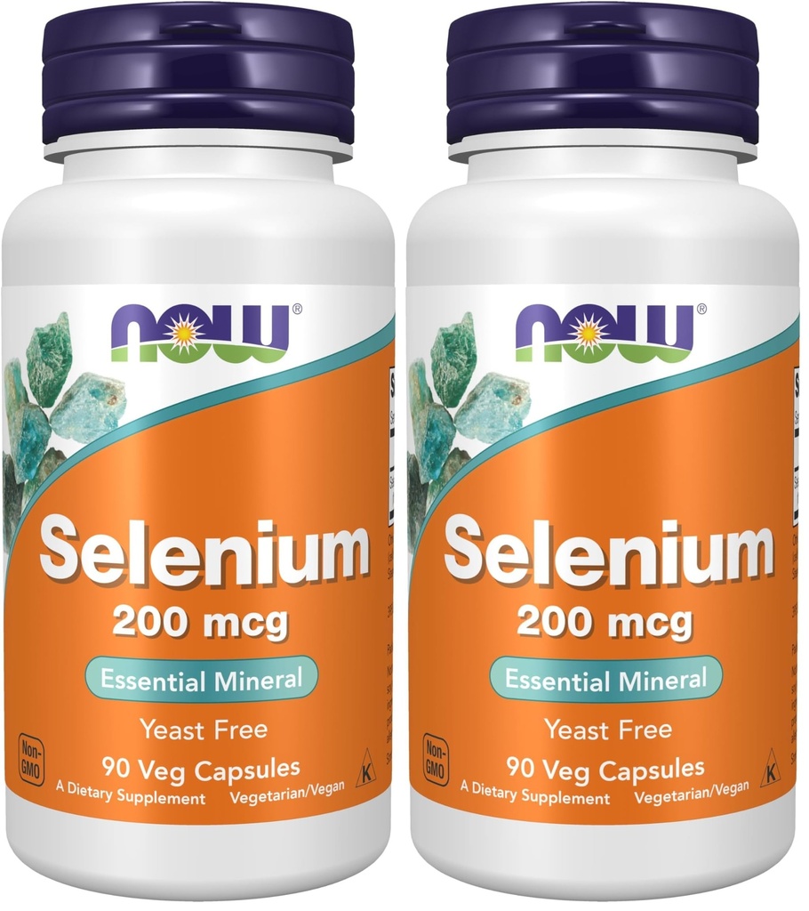 硒(L-Selenomethionine)200毫克,基本矿物*,90Veg Capsules(包2)