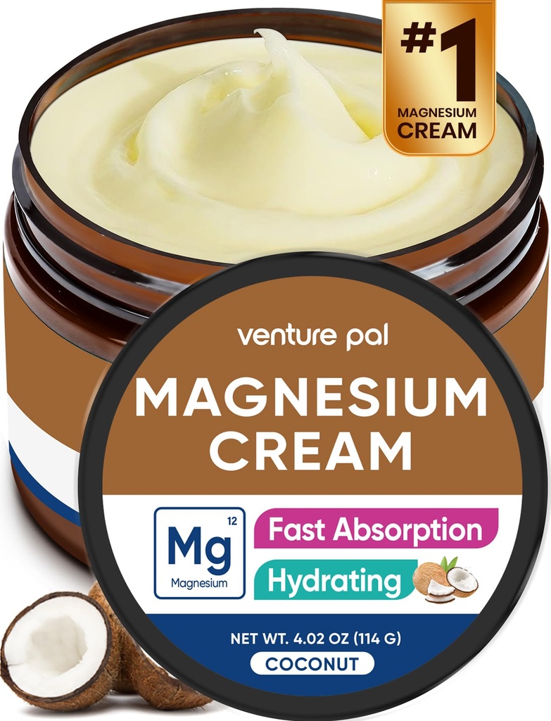 Pal Magnesium Lotion, 托皮质镁凝胶用于睡眠, 腿硬化和疼痛, 肌肉放松, 冷静, 润滑剂补充 椰油, Shea Butter & Hyaluronic Acid, 儿童安全