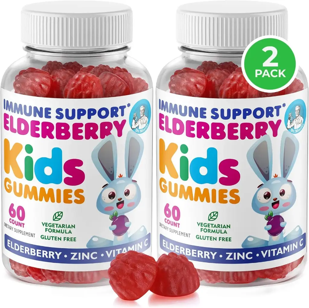 MORITZ Melatonin博士,儿童,Vegan睡眠援助补充品,低糖、成人和儿童,Melatonin Gummys和Strawberry Flavor,年龄4岁以上,60岁