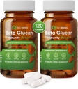 Bio 瑞士Beta Glucan 豁免动力 - 1,3D-1,6D Glucan 配有维生素D - 强化防御与健康免疫辅助剂 - Vegan, Gluten-Free (120 Capsules)