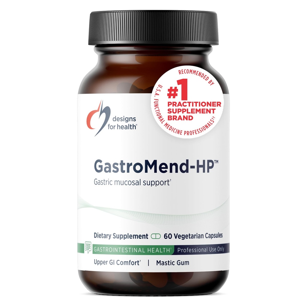 健康GastroMend HP的设计 -- -- 塑料胶、锌、L-Carnosine、Deglycyrrhized Licorice Gut 健康补充剂 -- -- 可能支持胃健康、偶发积聚或胃肿(60 Capsules)