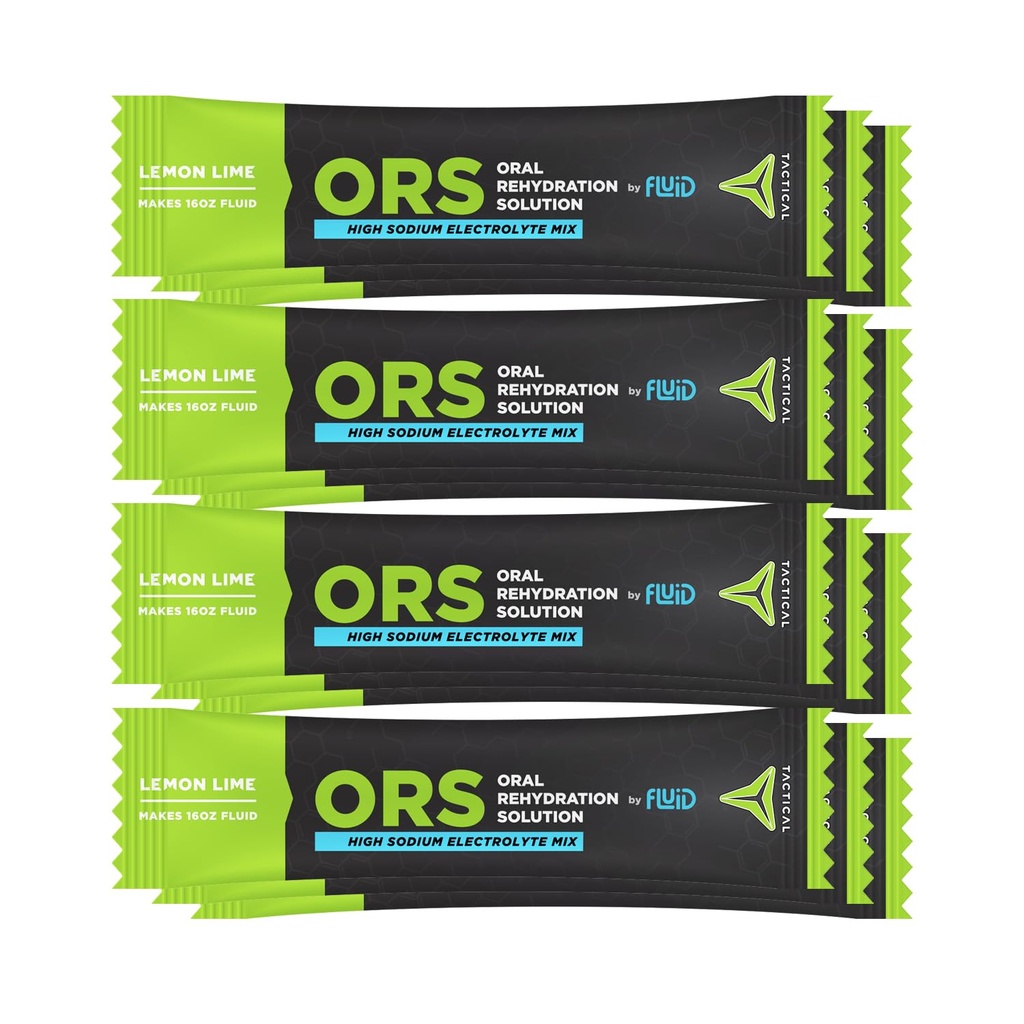 流体战术 -- -- ORS(Oral Rehydtation Solution),恢复更快,极端脱水电解液,12包(Lemon Lime)