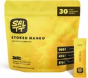 SALTT 电解石 粉末火焰 饮料 混合 - Stoked Mango - 30 水解包 - 镁,钾,钠,痕量矿物 - 零糖和葡萄糖 免费 - 旅行必需品
