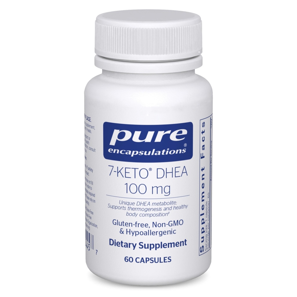 纯封装 7-Keto DHEA 100 mg → 独特的 DHEA 代谢物补充剂 支持热源与健康身体组成 * → 60 Capsules