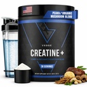 VEDGE 营养 Creatine + | Vegan 植物基 Creatine 单水合物 Powder → 能量,性能和功能 → 运动员的二原性辅助剂 + 不受欢迎,30种服务