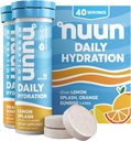 Nun Daily Electrolyte 片,配有镁,钙,钾,氯和钠,无胶,无糖, & Vegan,混合Citrus Flavor,4 Pack(共计40种)