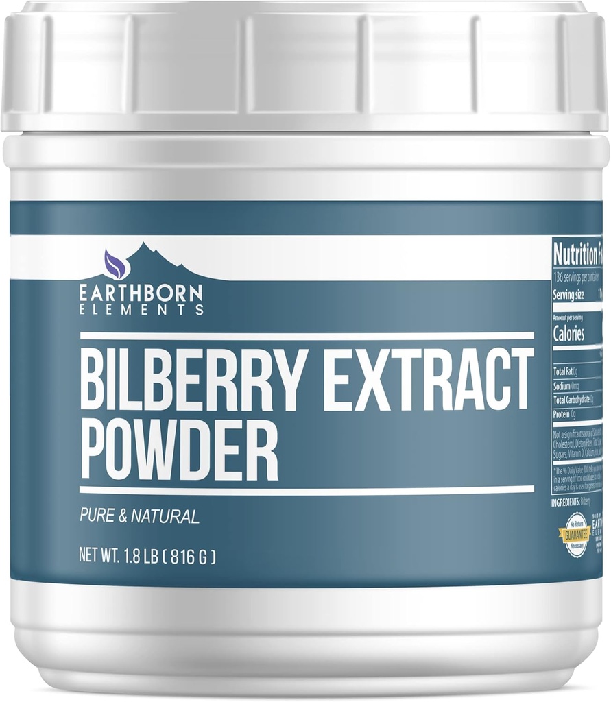 土生元素 Bilberry 提取粉末 1.8 磅,纯和天然,平滑和摇摆