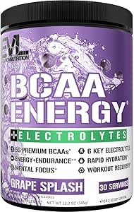 EVL BCAAs 氨基酸粉 - 氨基酸粉 - 氨基酸粉 - 氨基酸粉 - 氨基酸的能量前置处理粉 - 用6个关键电解质补水后置处理饮料 - 葡萄喷洒