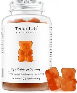 Unichi Eye Health Gummy, Lutein and Zeaxanthin Eye and Retina Health, Blueberry Flavour, 60 Counter (英语). Eye and Retina Health, Blueberry Flavour, 60 Count (英语).