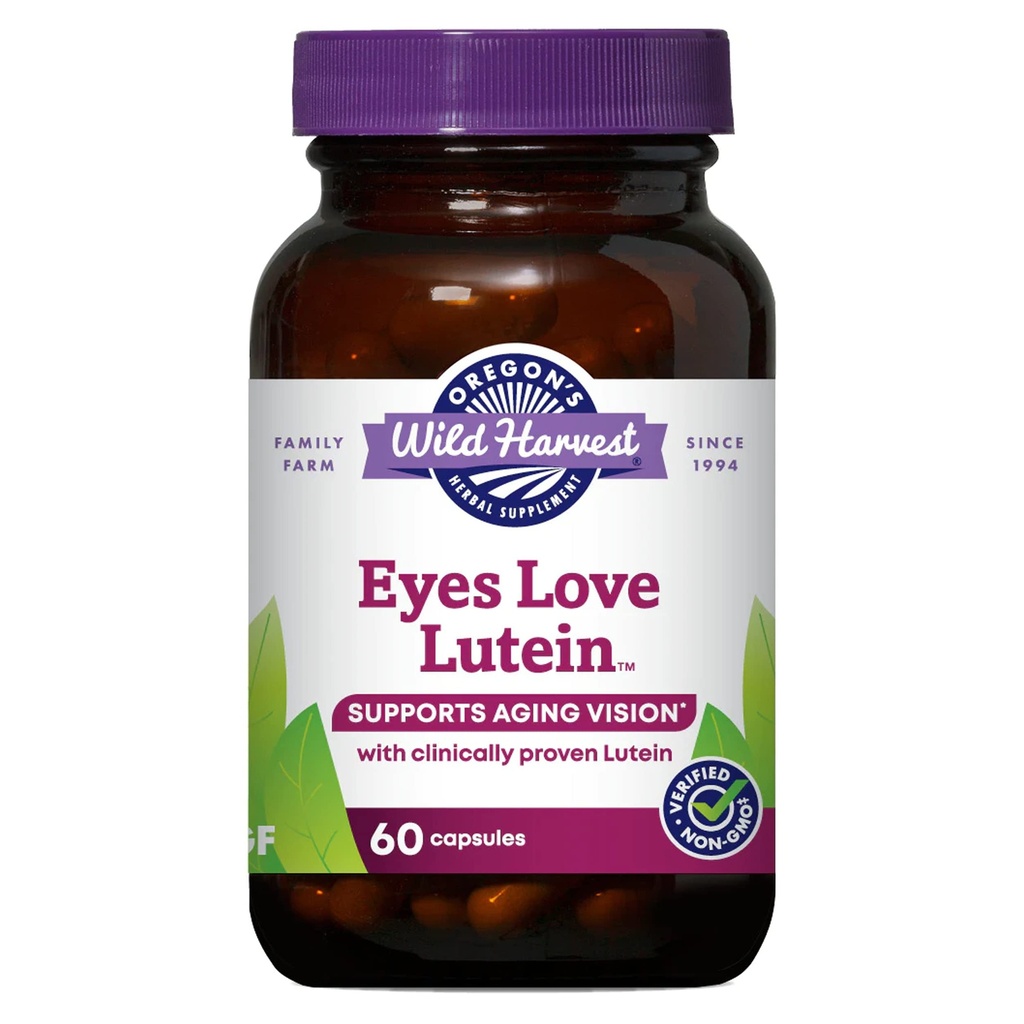 俄勒冈州的野生收获眼 爱LuteinTM Capsules,非GMO有机草药补充品,60 Counter