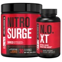 Jacked Factory Nitrosurge Shred Thermogenic Pre-Workout in Orange Pineapple & N.O. XT Nitric Oxide Booster for Men & Women