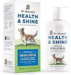 Harvey博士的《健康与光辉Omega 3鱼油换狗》,