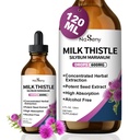 Milk Thetle Supplement, Silymarin Milk Thetle 提取供肝者支持,清洁,解毒,抗氧化剂支持,Daily Liver Supplement, Vegan & Non-GMO, 4 FL OZ