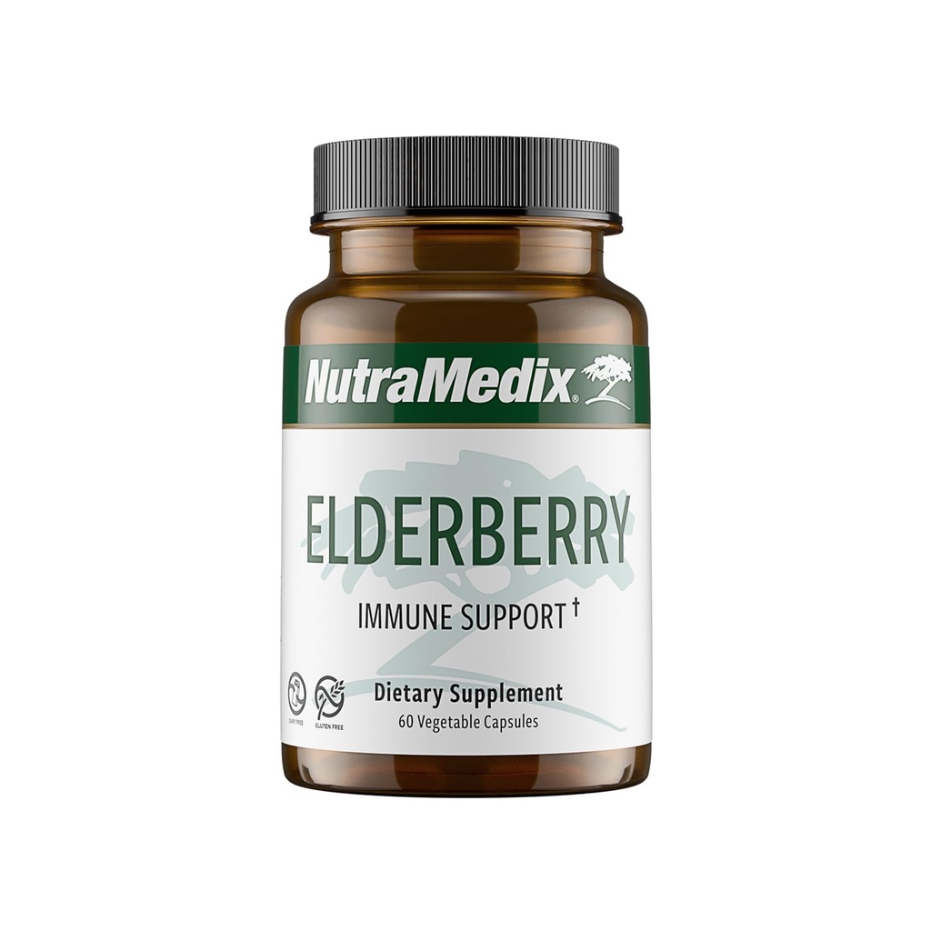 NutraMedix 长老莓抗氧化剂补充剂 Capsules - 促进健康炎症反应的长老莓提取剂,每日免疫支持和Bowel保健(60 Capsules)
