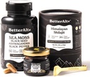 Alt Shilajit Resin 30 gm & Sea Moss Capsules Energy Duo| 纯喜马拉雅 Shilajit 具有高潜力的男女金品级和爱尔兰海苔 黑籽油