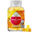 儿童Omega和DHA Gummys - 脂肪酸Omega 3 6 9 含维生素C的视觉 - 儿童健康神经系统营养DHA 和重点支持 - 鱼无味 - 60个计数