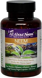 高可能性有机 Neem Leaf Capsules | 草药补充 | 120 计,1500 mg 与 Neem Leaf 提取