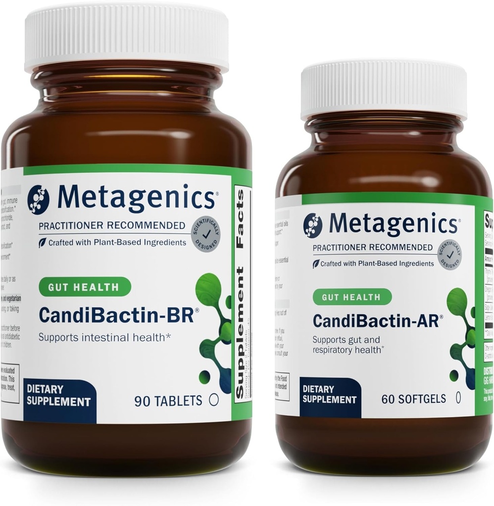Bundle - CandiBactin-BR(90片) & CandiBactin-AR(60软胶) - 用于肠道支持,Gut健康与肠道微平衡