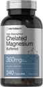 Horbäach Chelated 镁 → 360mg → 240 Capsules → 非 GMO & Gluten 免费补编