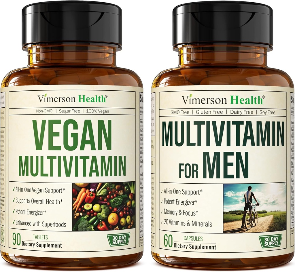 Vegan 用于 Vegans 和 Vegetarians 的多维塔明 和 完全用于男性的多维塔明