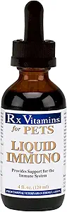 Rx维生素 液体免疫犬和猫免疫支持 - L-Lysine for Cats - Reishi Mushroom 补充狗 - Feline & Canine Immune System 支持 - Bacon Flavor - 4 oz