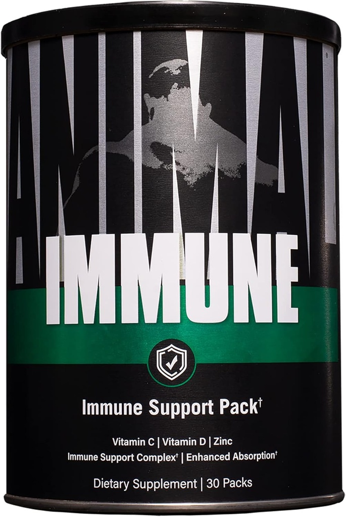 动物 Imune Pak - 锌、维生素C、维生素D、橄榄叶提取物、黑椒提取物和更多、Imune药包,30个