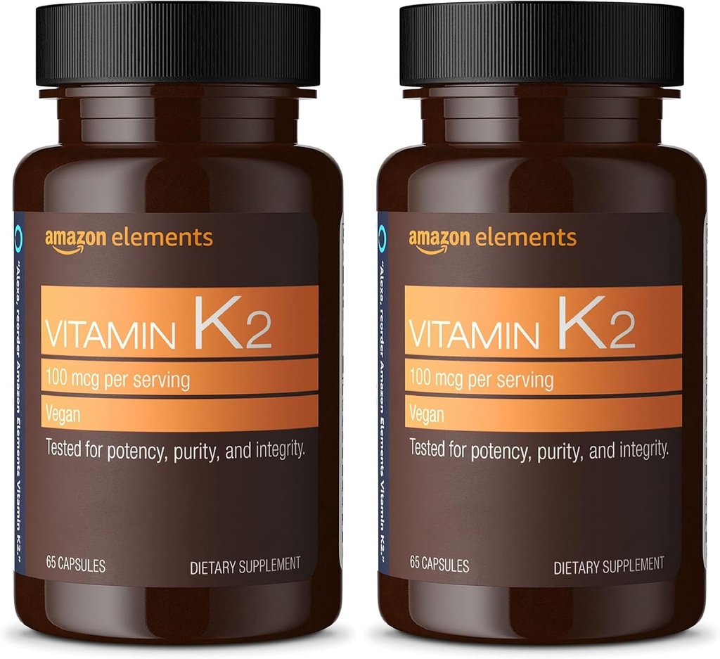 维生素K2 百毫克,Vegan,65卡普勒斯,2个月供应(包5月Vary)(包2)