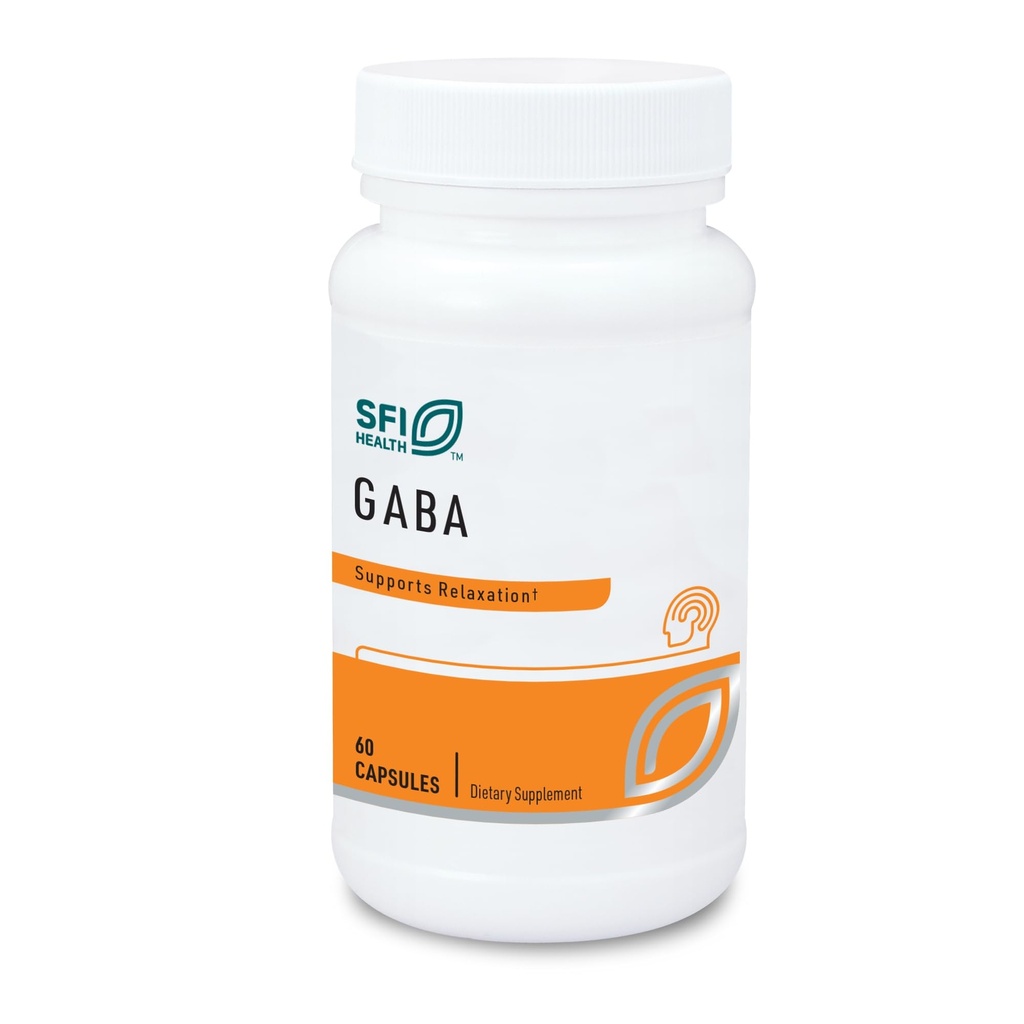 Klaire Labs SFI 健康 GABA - 420毫克Gamma-Aminobutyric酸,神经递质,支持Calm & Mood(60 Capsules)