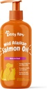 Zesty Paws 野生阿拉斯加沙门油用于狗和猫的皮肤和煤炭支持,Omega 3 Pats, 16oz, Pump Top