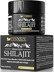 喜马拉雅Shilajit Resin 30g - 纯有机的男女Shilajit,经实验室检验,富含85+痕量矿物 - Fulvic & Humic Acid,自然能量与肌肉支持,生命力与健康补充品