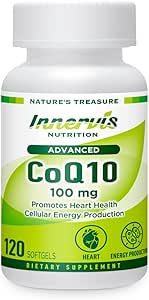 CoQ10 100mg – 用强抗氧化剂的心脏和能量支持,120软胶,易对吞 → 内维营养